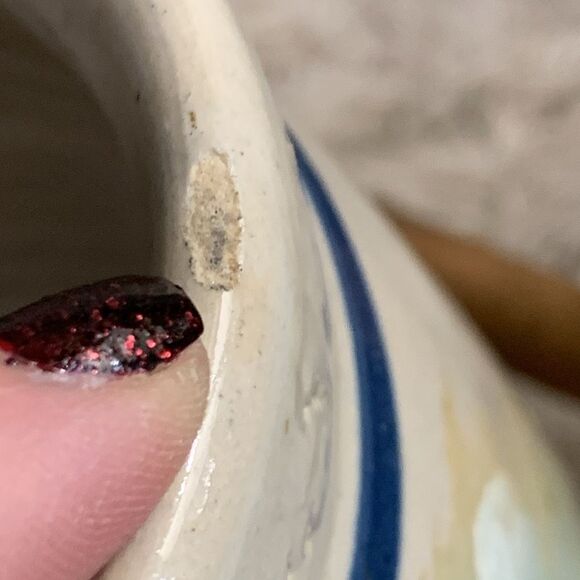 Vintage 1982 Farm Scene Hand Painted Ruth Paoge Pottery Earthenware Vase - Picture 13 of 17